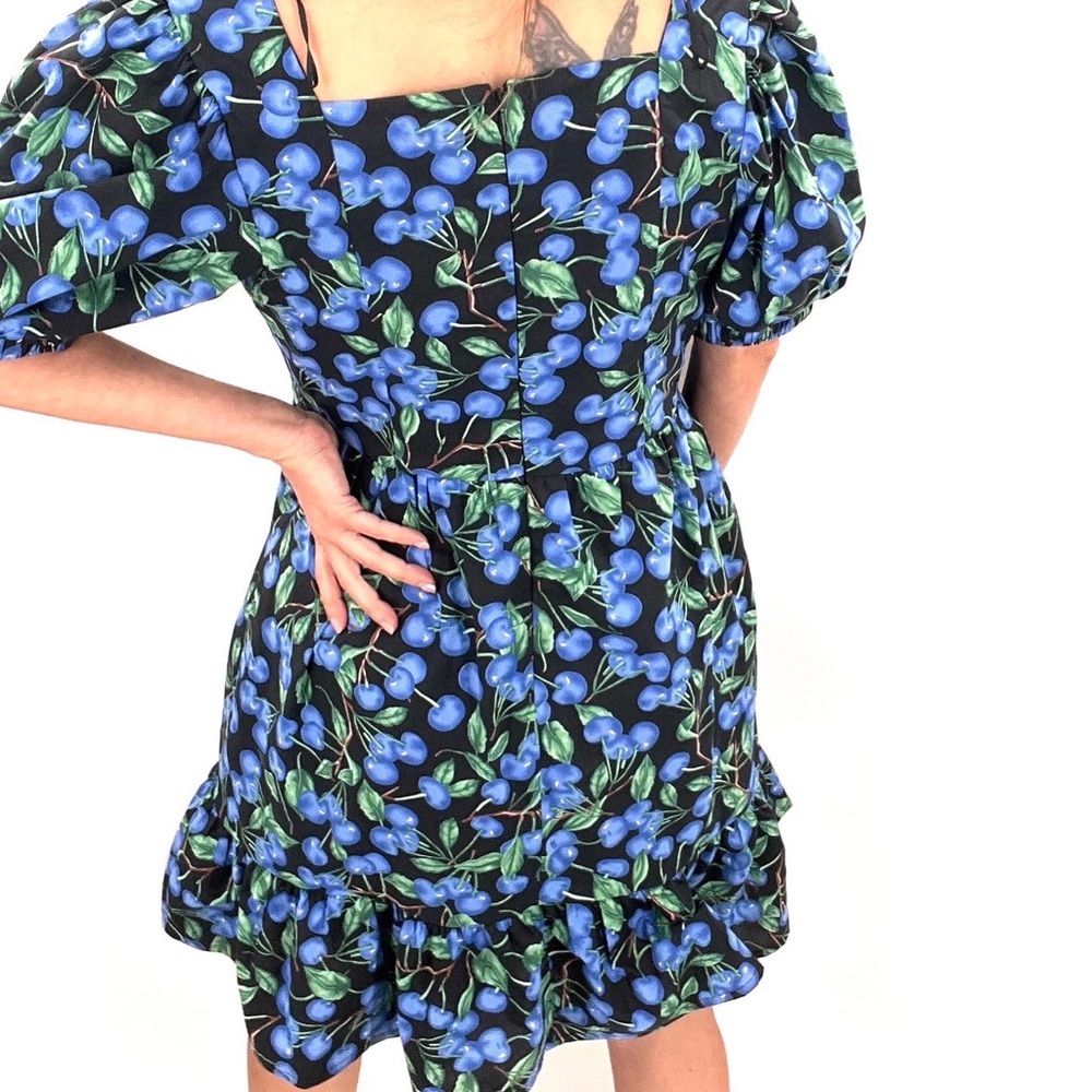 English Factory Blueberry Puff Sleeve Dress Xs-Large - Picture 5 of 5